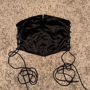 Motel Rocks Black Corset Top